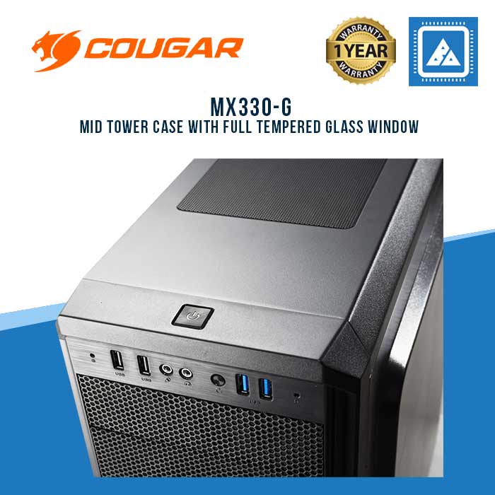 COUGAR MX330-G MID TOWER CASE WITH FULL TEMPERED GLASSWINDOW AND USB 3.0 COUGAR MX330-G MID TOWER CASE WITH FULL TEMPERED GLASSWINDOW AND USB 3.0